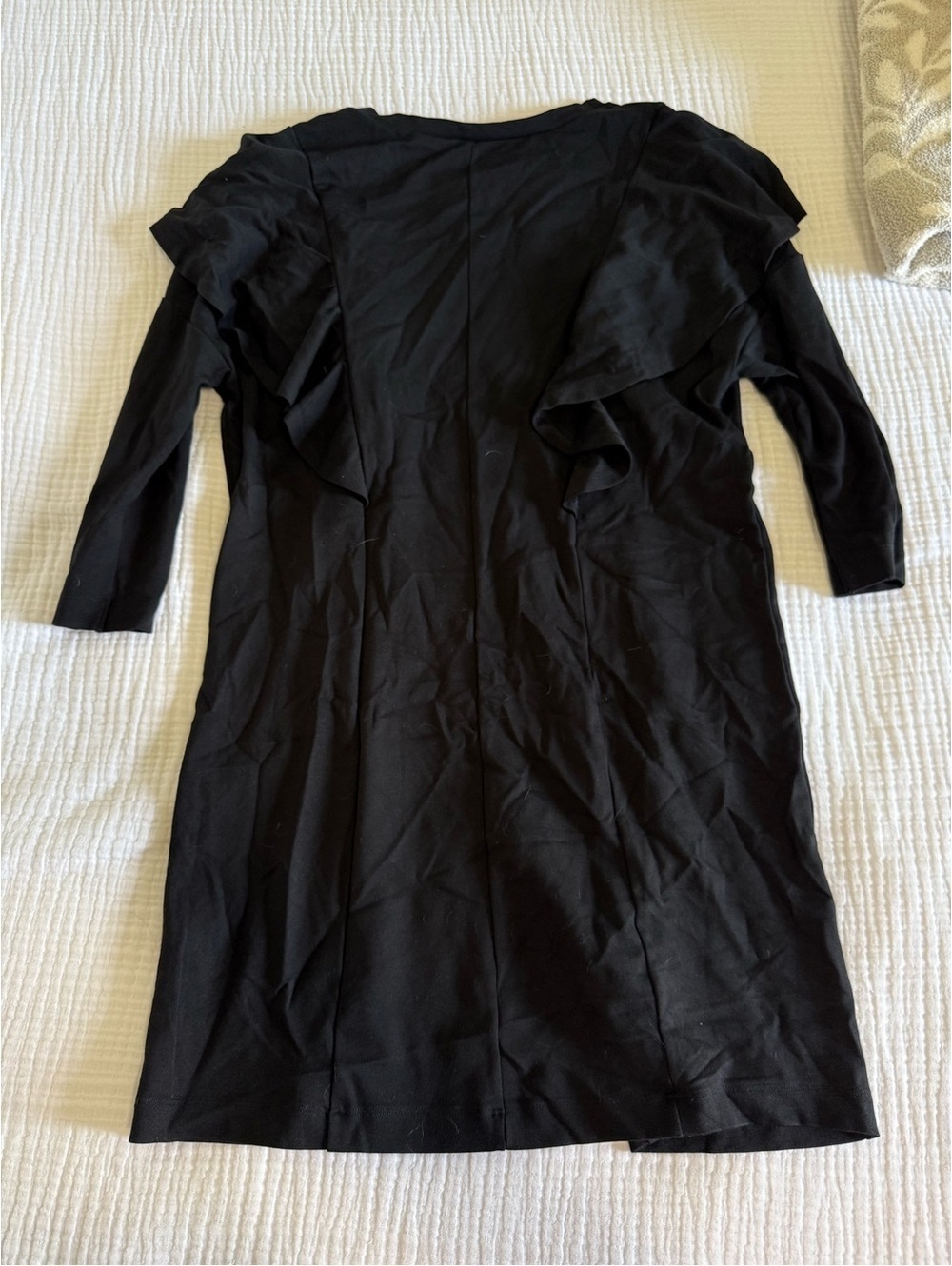 Express Black Ruffle-Trim Midi Dress - Picture 3 of 3